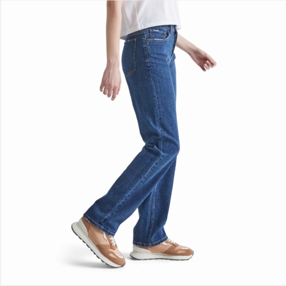 NWT DUER Women's Loose Straight in Medium Blue - Size 27" Waist x 32" Inseam - Picture 4 of 16